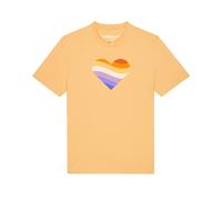Watapparel T-Shirt ' Rainbow Heart ' jaune clair / mélange de couleurs, Taille XL