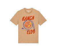 Watapparel T-Shirt 'Ramen Club' beige / bleu / jaune / orange, Taille XS