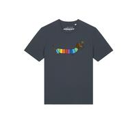 Watapparel T-Shirt 'Regenbogen Dackel' anthracite / mélange de couleurs, Taille 5XL