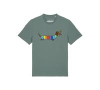 Watapparel T-Shirt 'Regenbogen Dackel' vert / mélange de couleurs, Taille XS