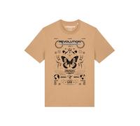 Watapparel T-Shirt 'Revolution' beige / noir / blanc, Taille L
