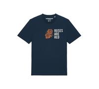 Watapparel T-Shirt 'Roses Are Red' bleu marine / olive / orange / blanc, Taille 6XL