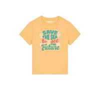 Watapparel T-shirt ' Save the sea ' turquoise / jaune clair / rouge / blanc, Taille XS