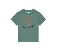 Watapparel T-shirt 'Self Love' émeraude / orange foncé / noir, Taille L