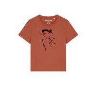 Watapparel T-shirt 'Self Love' marron châtaigne / noir, Taille XS