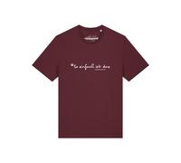 Watapparel T-Shirt 'So Einfach Ist Das' bordeaux / blanc, Taille XS