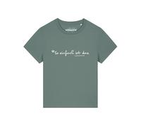 Watapparel T-shirt 'So Einfach Ist Das' olive / blanc, Taille XL