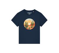 Watapparel T-shirt 'Sonnenuntergang in der Wüste' bleu marine / gris / vert / orange, Taille XXL