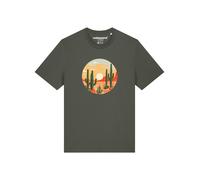 Watapparel T-Shirt 'Sonnenuntergang in der Wüste' jaune / kaki / orange, Taille XXXL