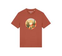 Watapparel T-Shirt 'Sonnenuntergang in der Wüste' or / vert / orange, Taille XS
