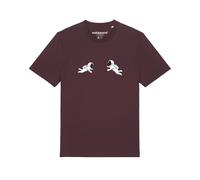 Watapparel T-Shirt ' Space love ' rouge foncé / noir / blanc, Taille XXL