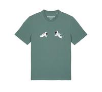 Watapparel T-Shirt 'Space love' vert / noir / blanc, Taille XXXL
