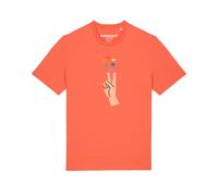Watapparel T-Shirt 'Spread Love' beige / bleu / jaune / orange / rouge, Taille S