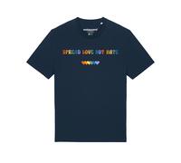 Watapparel T-Shirt ' Spread Love not Hate ' bleu foncé / mélange de couleurs, Taille S