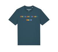 Watapparel T-Shirt ' Spread Love not Hate ' pétrole / mélange de couleurs, Taille S