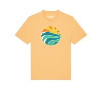 Watapparel T-Shirt 'Summer Sun' bleu / orange / blanc, Taille XL