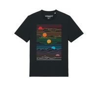 Watapparel T-Shirt ' Sun And Moon ' mélange de couleurs / noir, Taille XL