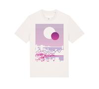 Watapparel T-Shirt ' Sun and Moon Skyline ' mélange de couleurs / blanc, Taille XS