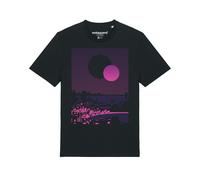 Watapparel T-Shirt ' Sun and Moon Skyline ' violet / noir, Taille S