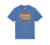 Watapparel T-Shirt ' Sunset Berge & Tannen ' bleu clair / mélange de couleurs, Taille XL