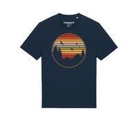 Watapparel T-Shirt 'Sunset Berge & Tannen' bleu marine / mélange de couleurs, Taille XXL