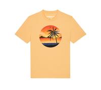 Watapparel T-Shirt 'Sunset on palm beach' jaune / jaune clair, Taille S
