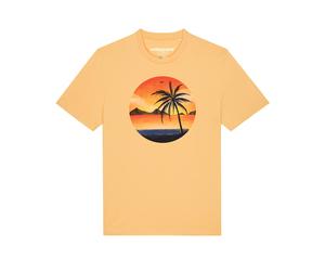 Watapparel T-Shirt 'Sunset on palm beach' jaune / jaune clair, Taille XXXL