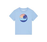 Watapparel T-shirt ' Sunset Rainbow ' bleu clair / mélange de couleurs, Taille XL