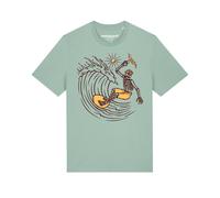 Watapparel T-Shirt ' Surfing for life ' turquoise / mélange de couleurs, Taille XXL