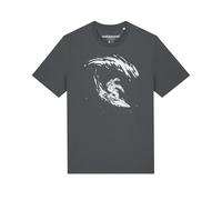 Watapparel T-Shirt ' Surfing Spaceman ' anthracite / blanc, Taille M