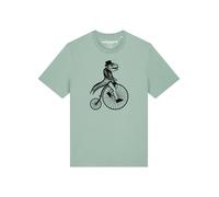 Watapparel T-Shirt 'T-Rex Auf Fahrrad' menthe / noir, Taille XXXL