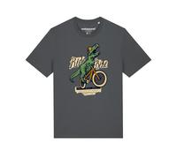 Watapparel T-Shirt 'T-Rex Fahrrad' anthracite / mélange de couleurs, Taille S