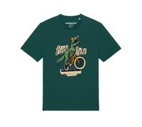 Watapparel T-Shirt 'T-Rex Fahrrad' beige / noisette / vert foncé / noir, Taille M
