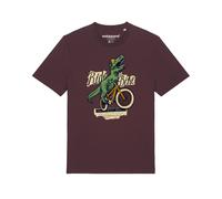 Watapparel T-Shirt ' T-Rex Fahrrad ' mélange de couleurs / rouge foncé, Taille XS