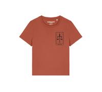 Watapparel T-shirt 'Tarot Justice' rouge rouille / noir, Taille M