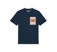 Watapparel T-Shirt 'Tarot The Hamburger' camel / bleu foncé / rouge cerise / noir, Taille M