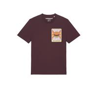 Watapparel T-Shirt 'Tarot The Hamburger' marron / cappuccino / violet pastel / rouge carmin, Taille M