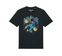 Watapparel T-Shirt 'Techno Astronaut' mélange de couleurs / noir, Taille XS
