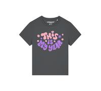 Watapparel T-shirt 'This is my year' anthracite / violet / rose, Taille XS