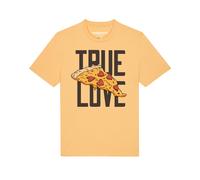 Watapparel T-Shirt ' True Love ' jaune clair / mélange de couleurs, Taille XL