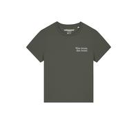 Watapparel T-shirt 'Was Muss Das Muss' kaki / blanc, Taille XL