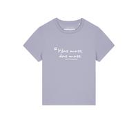 Watapparel T-shirt 'Was muss das muss' lilas / blanc, Taille XS