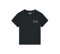 Watapparel T-shirt 'Was muss das muss' noir / blanc, Taille L
