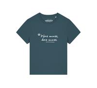 Watapparel T-shirt 'Was muss das muss' pétrole / blanc, Taille L