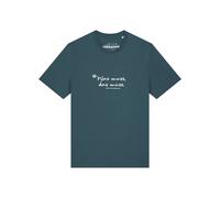 Watapparel T-Shirt 'Was Muss Das Muss' pétrole / blanc, Taille XS