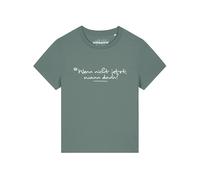 Watapparel T-shirt 'Wenn Nicht Jetzt Wann Dann' jade / blanc, Taille M
