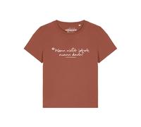 Watapparel T-shirt 'Wenn Nicht Jetzt Wann Dann' rouille / blanc, Taille L