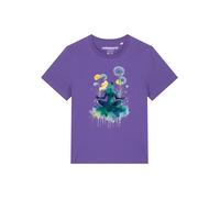 Watapparel T-shirt 'Yoga & Meditation' jaune / jade / violet, Taille XL