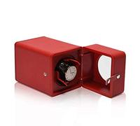 Watch Automatic Single Watch Winder Luxury PU Leather Intelligent Mechanical Watches Box- Red/Black 600g (Red)