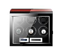 Watch Autornatic Watch Winder Box with Light with Quiet Motor and 15 Rotation Modes with Soft Flexible Pillow LCD Touch Screen Self Winding (6+0)